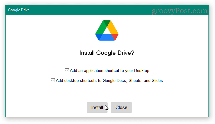 telepítse a Google Drive-ot