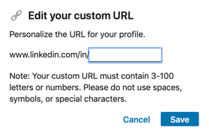 Szerkessze a LinkedIn URL-jét, 2. lépés.