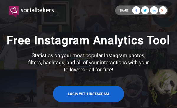 Jelentkezzen be az Instagram segítségével, hogy hozzáférhessen a Socialbakers ingyenes jelentéséhez.