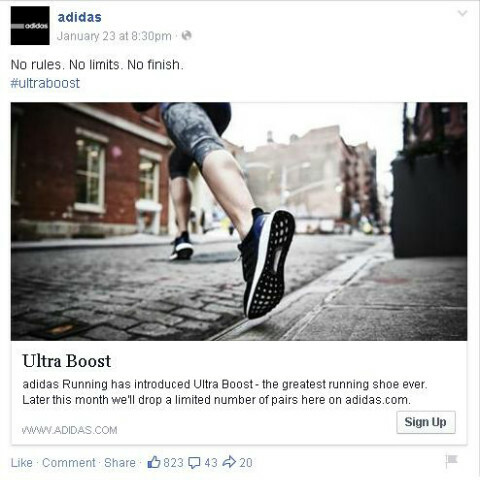 adidas facebook bejegyzés