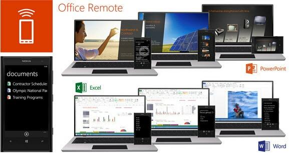 A prezentációk és egyéb irodai dokumentumok kezelése az Office Remote segítségével