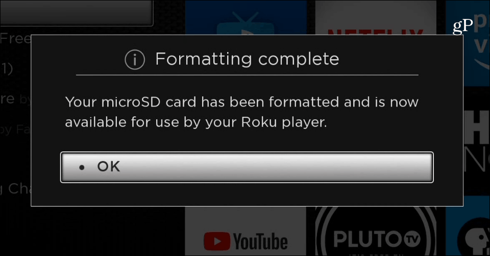 Formázza a Roku Ultra Complete microSD kártyát