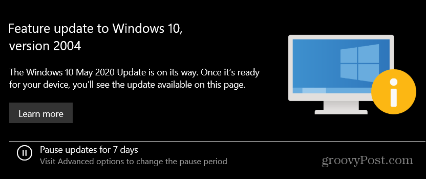A Windows 10 2004 úton