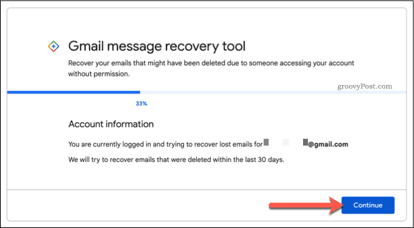 Gmail e-mailek helyreállítása egy támogatási űrlapon keresztül
