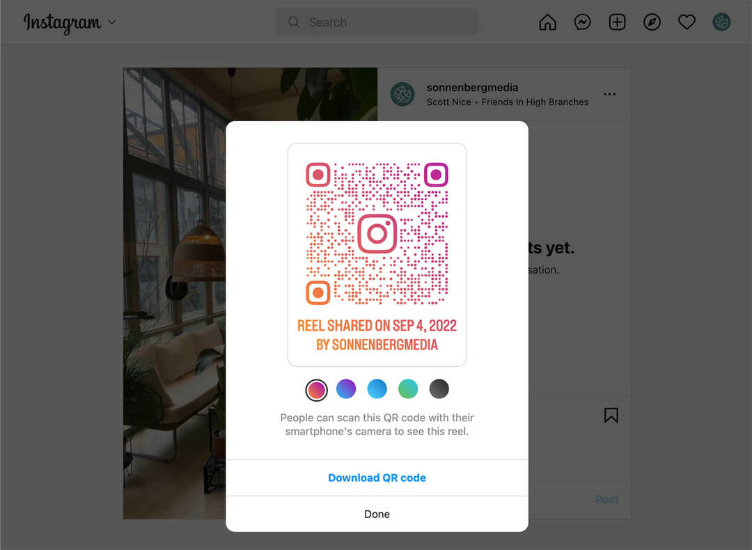 Hogyan-hozzunk létre-instagram-qr-kódot-megosztáshoz-tárcsákat-desktop-browser-sonnenbergmedia-example-4