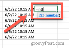 INT képlet írása Excelben