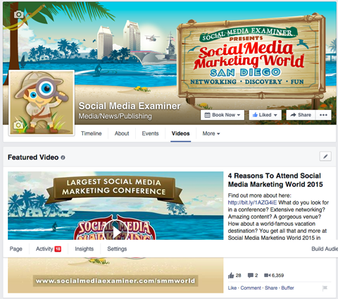 Az SMMW15 facebook kiemelt videó linkkel