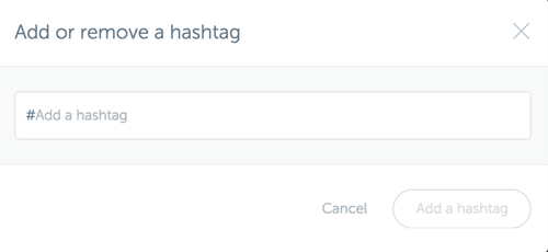Adjon hozzá egy hashtaget az Iconosquare irányítópultjához.