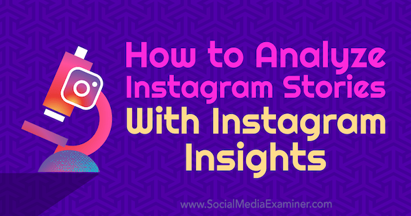 Hogyan elemezzük az Instagram-történeteket Olga Rabo Instagram Insights-jával a Social Media Examiner-en.