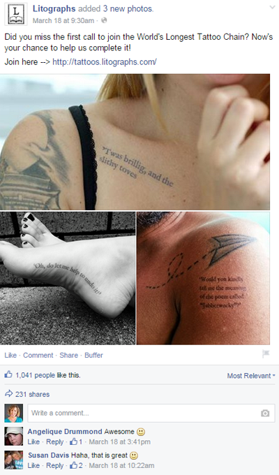 litográf tetoválás facebook bejegyzés