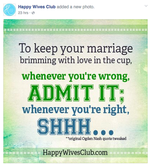 boldog feleségek klub facebook bejegyzése