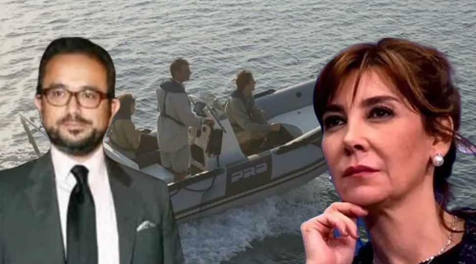 Ali Sabancı és felesége, Vuslat Doğan Sabancı a sziklákba ütköztek állatöv csónakjával
