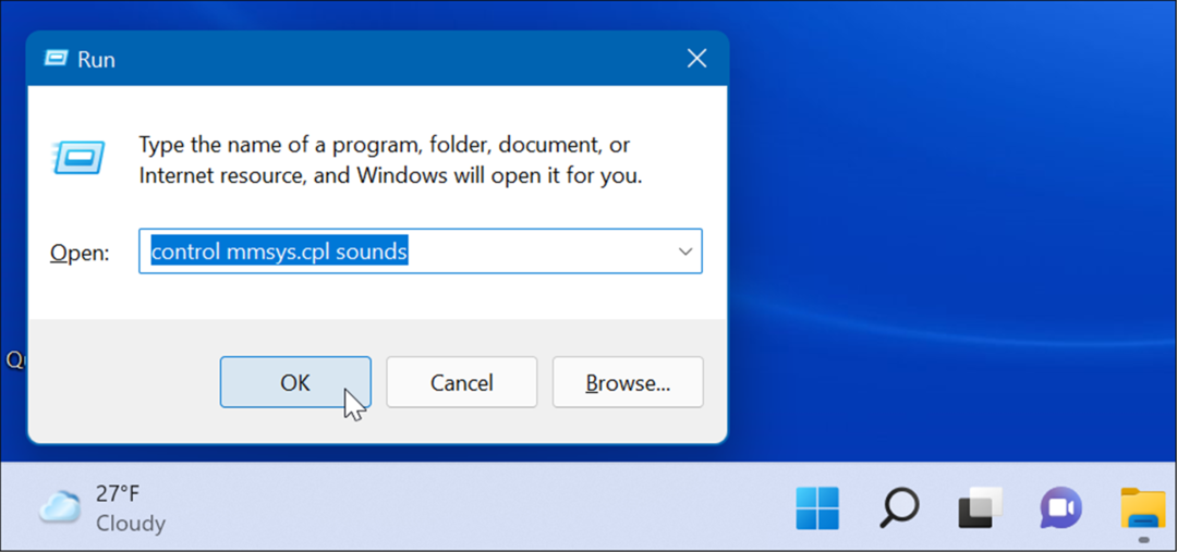 nyílt rendszerhangok Futtassa a Windows 11-et