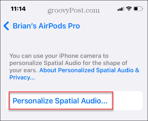 Használja a Spatial Audio funkciót az Apple AirPods készülékeken