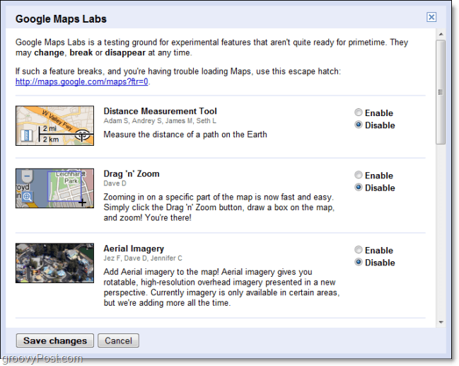 A Google Maps Labs feloldja a további kísérleti funkciókat