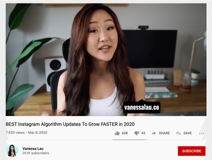 Vanessa Lau YouTube videómegosztó Instagram kezelő