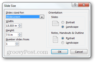 oldalbeállítás powerpoint 2013 opciók képarány méretarány