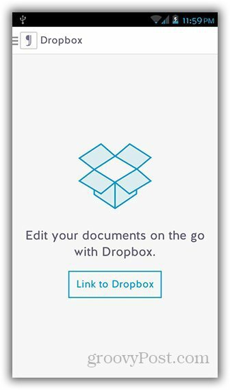 Készítsen és szinkronizáljon szöveges fájlokat a Dropbox segítségével az Androidon