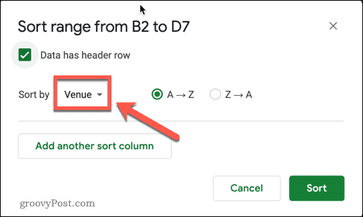 Adatok rendezése a Google Táblázatokban