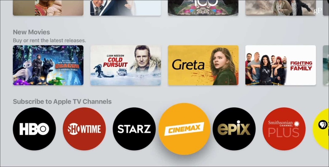 Apple TV prémium csatornák