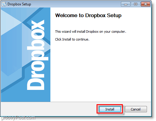 Dropbox képernyőképe - indítsa el a dropbox telepítését / telepítését
