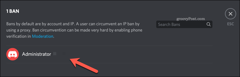 A Discord felhasználói tilalom eltávolítása