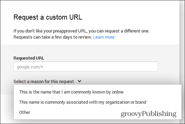 A Google egyedi URL-címe eltérő kérést kér, miért
