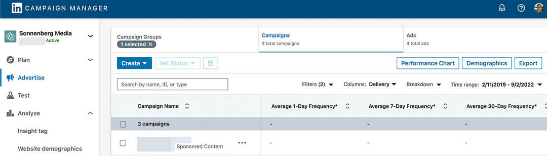 a linkedin-audience-targeting-campaign-manager-requency-metrics-example-8