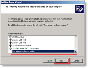 Windows hardver hozzáadása - Új hardver eszköz hozzáadása