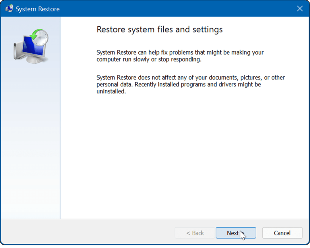 Hozzon létre egy visszaállítási pontot a Windows 11 rendszeren