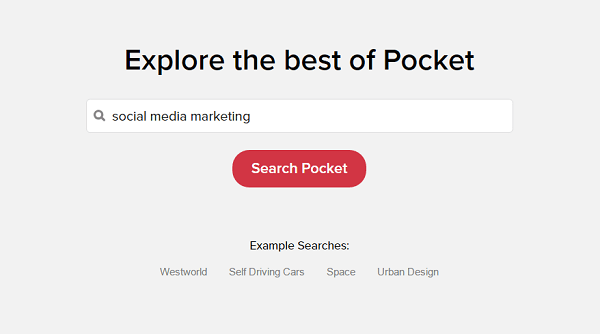 A Pocket Explore az érdeklődésed alapján javasol tartalmat.
