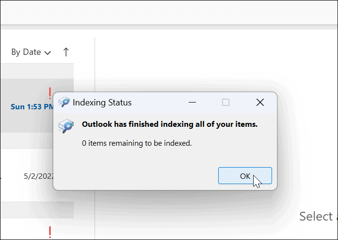 A Windows 11 Outlook Search nem működik