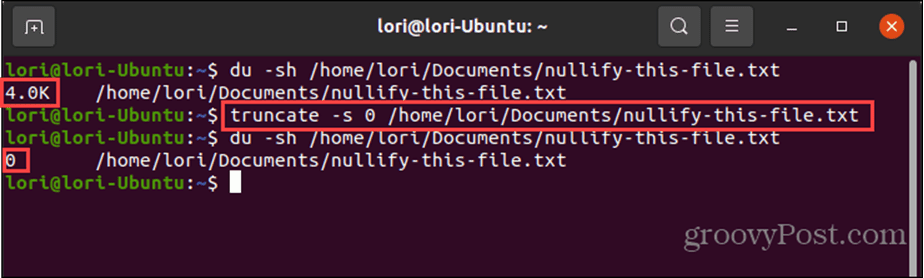 A truncate parancs használata Linuxban