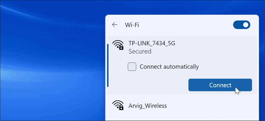 csatlakoztassa a wi-fit a Windows 11-hez