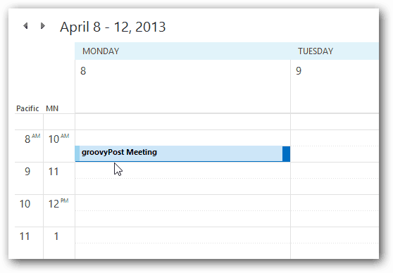 Az Outlook 2013 naptár időzóna