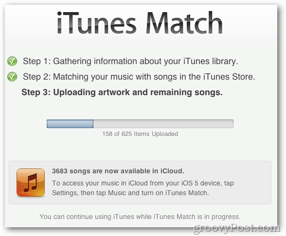 Az iTunes egyezik a 3 lépéses folyamattal