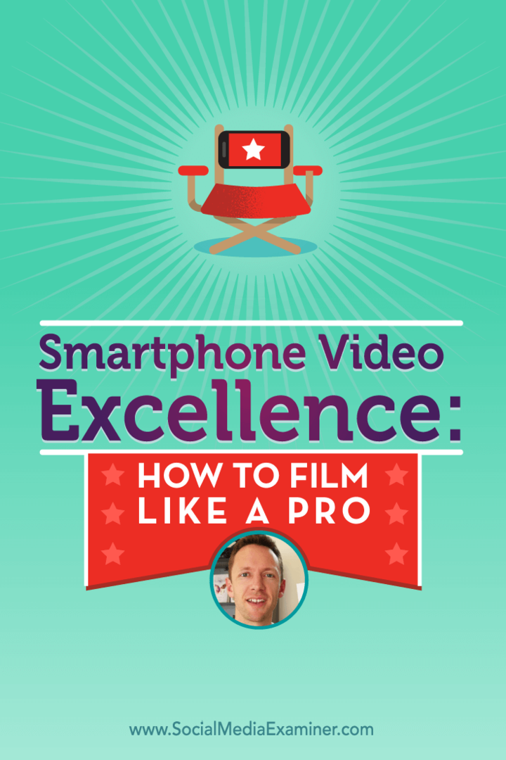 Justin Brown Michael Stelznerrel beszélget az okostelefonos videókról és arról, hogyan filmezhetsz profiként.