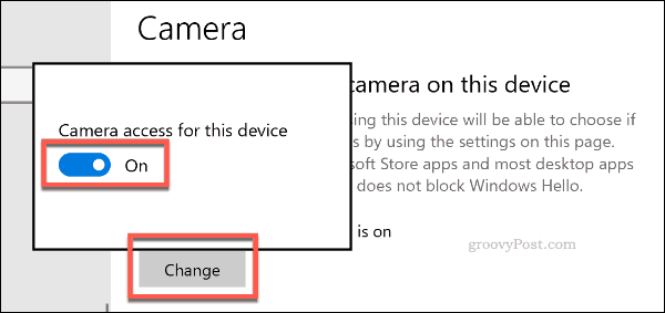 A kamerahozzáférés letiltása a Windows 10 rendszeren