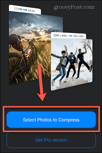 fotók tömörítése alkalmazás válassza ki a fényképeket