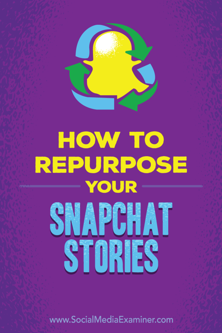 Tippek a Snapchat-történetek újbóli felhasználásához más közösségi média platformokon.