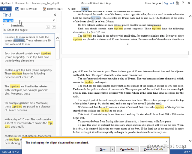 Olvassa el és módosítsa a PDF-fájlokat online a Microsoft Office Web Apps segítségével