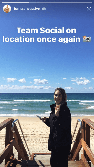 lorna jane aktív instagram story