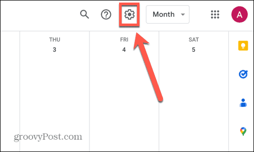 google naptár beállításai ikonra