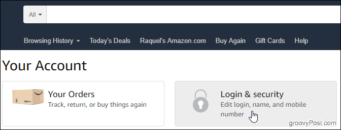 Fiókod az Amazon-on