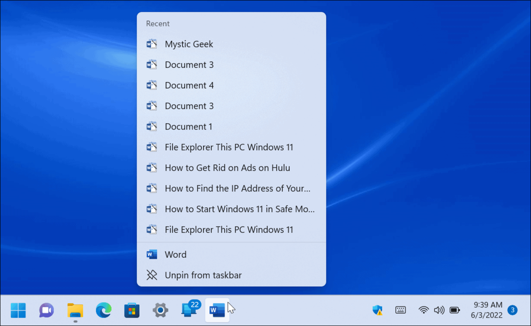 Ugráslisták Windows 11 rendszeren