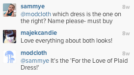 modcloth instagram comments
