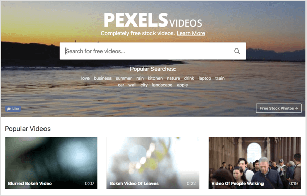 A Pexels ingyenes stock videókat kínál, amelyeket felhasználhat a LinkedIn videohirdetéseiben.