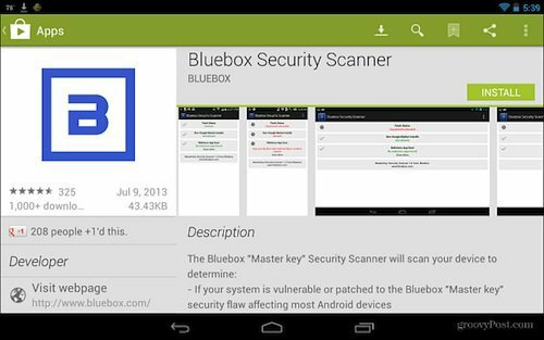 A Bluebox biztonsági szkenner ellenőrzi, hogy az Ön Android-ja javítva van-e a „Mesterkulcs” felhasználásával