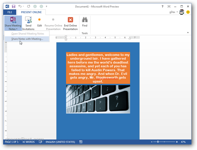 Bármely Office 2013 dokumentumot vagy prezentációt azonnal megjeleníthet online