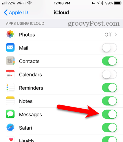 Kapcsolja be az Üzenetek funkciót az iCloudon az iOS rendszeren